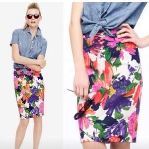 J. Crew garden pencil skirt
